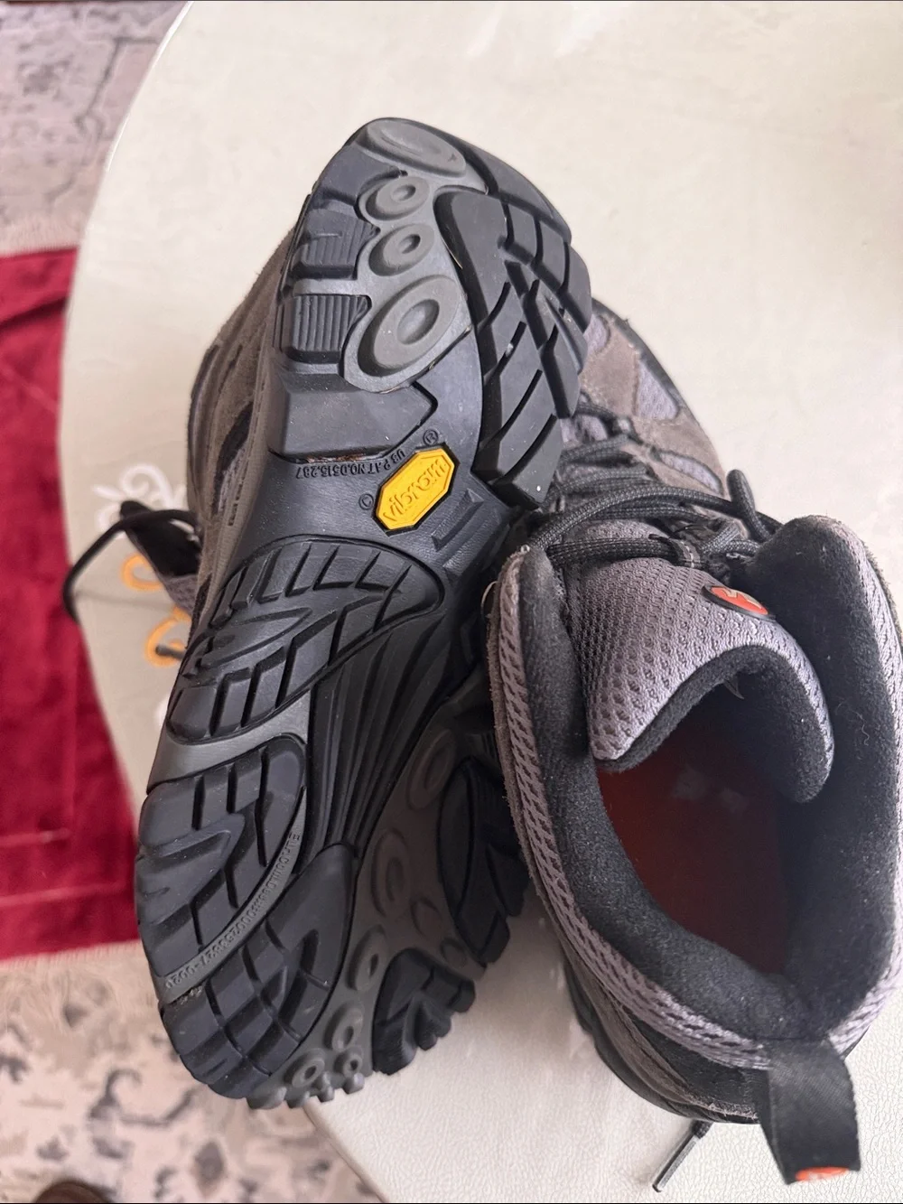 Merrell Gray and Black Men's Trail Hiking Shoes